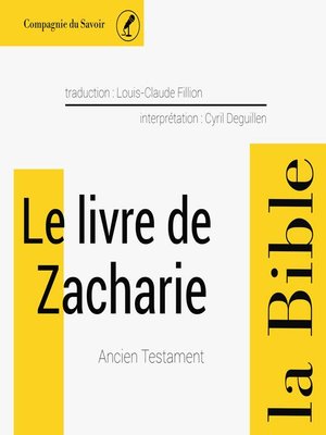 cover image of Le livre de Zacharie